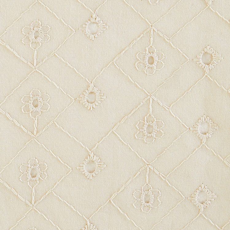 コットン 刺繍 生地  レース 小花 50cm単位　140cm幅 【商用可能】 広幅 ダブル幅 ダブル巾