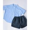 【縫い代付き】1-002 男女兼用　ゆるキッズハーフパンツの型紙 80-140ワンサイズ型紙 【商用可能】
