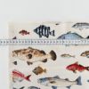 コットンブロード プリントお魚 50cm単位 110cm幅 0.43mm厚【商用可能】