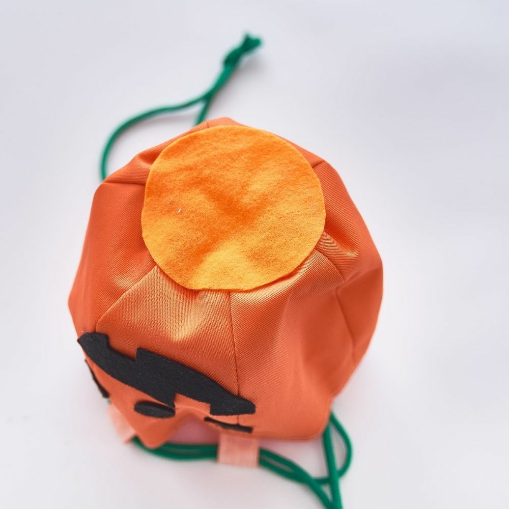 【縫い代付き】10-043 かぼちゃ巾着 ハロウィン 手書き仕様書付【商用可能】